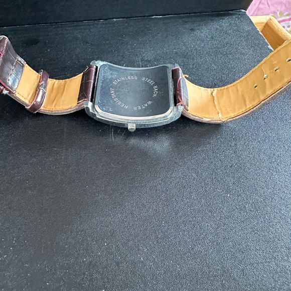 Emporio Armani Silver Brown Watch with Leather Strap - Picture 6 of 6